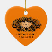 Weddenschap - Halloween Love Keramisch Ornament (Achterkant)