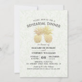 Weddenschap Hand Dinner Chic Gold Foil Pananas Kaart (Voorkant)