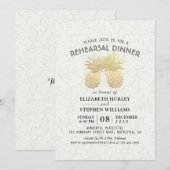 Weddenschap Hand Dinner Chic Gold Foil Pananas Kaart (Voorkant / Achterkant)