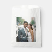 Weddenschap Handgeschreven Bedankt 1 Foto Bedankzakje (Voorkant)