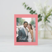 Weddenschap Handgeschreven Bedankt 1 Foto Briefkaart (Staand voorkant)