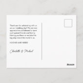 Weddenschap Handgeschreven Bedankt 1 Foto Briefkaart (Achterkant)
