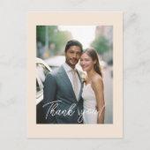 Weddenschap Handgeschreven Bedankt 1 Foto Briefkaart (Voorkant)