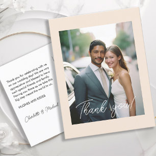 Weddenschap Handgeschreven Bedankt 1 Foto Briefkaart