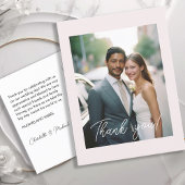 Weddenschap Handgeschreven Bedankt 1 Foto Briefkaart