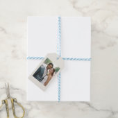 Weddenschap Handgeschreven Bedankt 1 Foto Cadeaulabel (Met Touw)