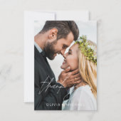 Weddenschap Handgeschreven Bedankt 2 Foto's (Voorkant)