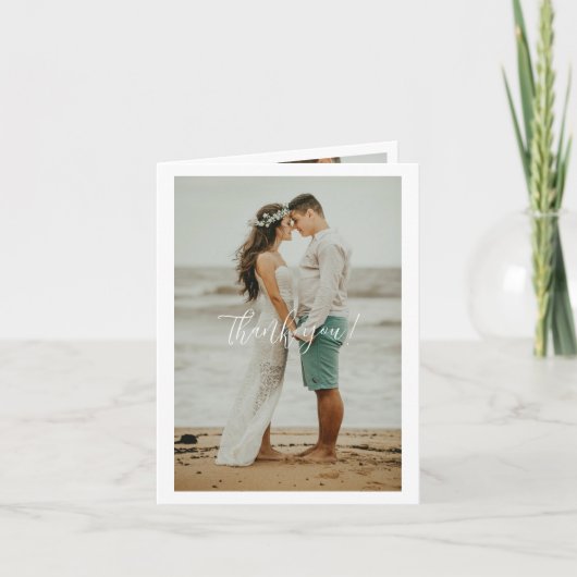 Weddenschap Handgeschreven Bedankt 3 Foto's (Voorkant)