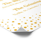 Weddenschap - Handtekening Cocktail Confetti Sign Poster (Hoek)
