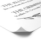 Weddenschap - Handtekening Cocktail Laurel Sign Poster (Hoek)