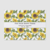 Weddenschap Happy Tears Sunflower Tissuepapier (Voorkant)