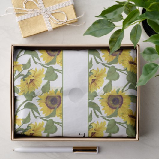 Weddenschap Happy Tears Sunflower Tissuepapier (Geschenk)