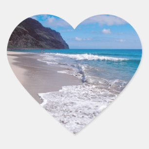 Weddenschap Hart Beach Weddenschap Schilderachtig Sticker
