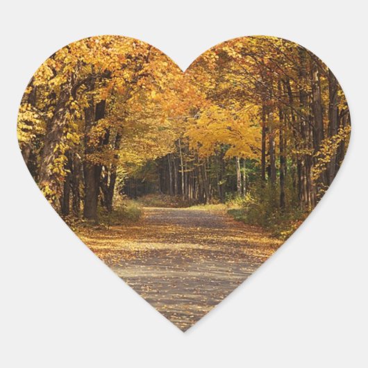 Weddenschap Hart Fall Wedding Autumn Wedding Seals Hart Sticker (Voorkant)