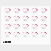 Weddenschap Hart Floral Spring Wedding Monogram Sticker (Vel)