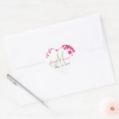 Weddenschap Hart Floral Spring Wedding Monogram Sticker (Envelop)