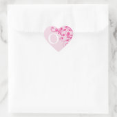 Weddenschap Hart Letter o Monogram Pink Weddenscha Hart Sticker (Tas)
