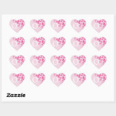 Weddenschap Hart Letter o Monogram Pink Weddenscha Sticker (Vel)