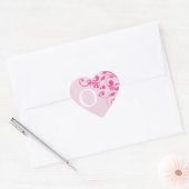 Weddenschap Hart Letter o Monogram Pink Weddenscha Sticker (Envelop)