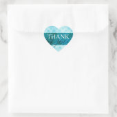 Weddenschap Hart Licht Blauw Hartelijk dank Sticker (Tas)