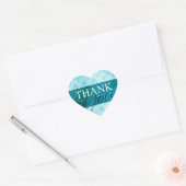 Weddenschap Hart Licht Blauw Hartelijk dank Sticker (Envelop)