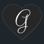 Weddenschap Hart Monogram Letter G Wedding Envelop Hart Sticker<br><div class="desc">Weddenschap Hart Monogram Letter G Wedding Envelope</div>