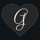 Weddenschap Hart Monogram Letter G Wedding Envelop Hart Sticker<br><div class="desc">Weddenschap Hart Monogram Letter G Wedding Envelope</div>