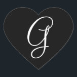 Weddenschap Hart Monogram Letter G Wedding Envelop Hart Sticker<br><div class="desc">Weddenschap Hart Monogram Letter G Wedding Envelope</div>