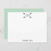 Weddenschap hart + pijlen Dank je Kaarten Notitiekaartje (Voorkant / Achterkant)