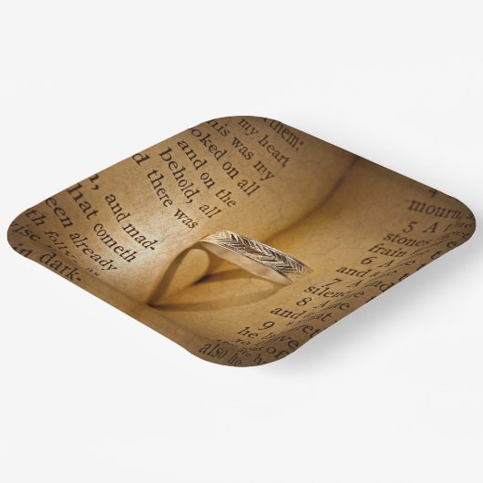 Weddenschap Hart Shadow op Bijbel Papieren Bordje (Gebogen)