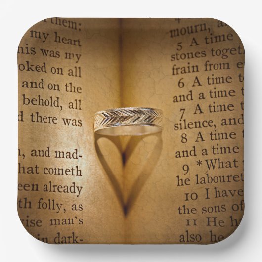 Weddenschap Hart Shadow op Bijbel Papieren Bordje (Voorkant)