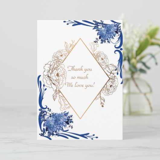 Weddenschap Hartelijk dank Aankondiging (Staand voorkant)