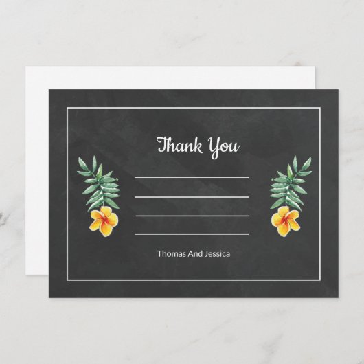 Weddenschap Hartelijk dank Bedankkaart (Voorkant / Achterkant)