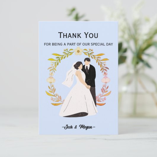 Weddenschap Hartelijk dank Bedankkaart (Staand voorkant)