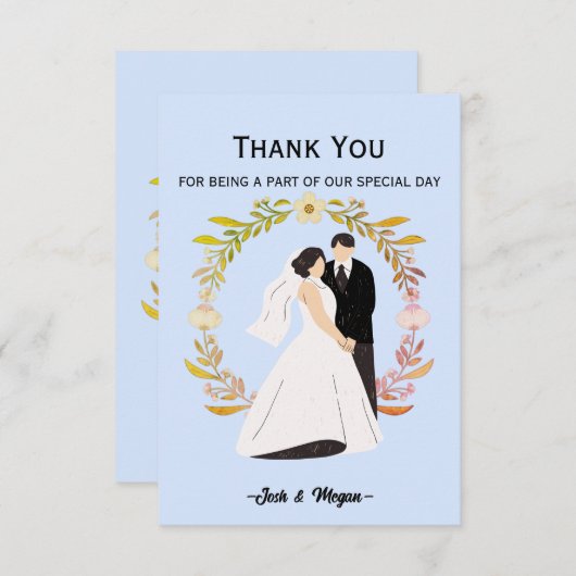Weddenschap Hartelijk dank Bedankkaart (Voorkant / Achterkant)