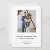 Weddenschap Hartelijk dank Bedankkaart (Achterkant)