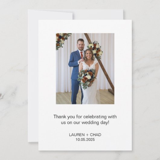 Weddenschap Hartelijk dank Bedankkaart (Achterkant)