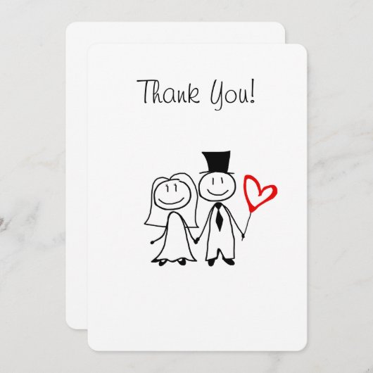 Weddenschap Hartelijk dank Bedankkaart (Voorkant / Achterkant)