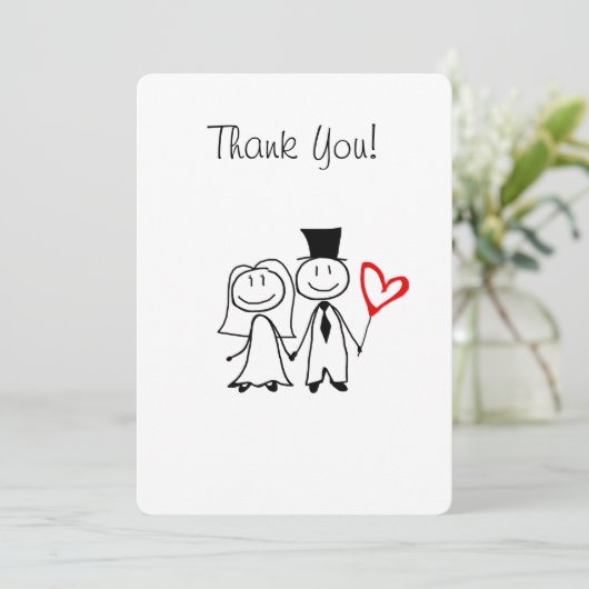 Weddenschap Hartelijk dank Bedankkaart (Staand voorkant)