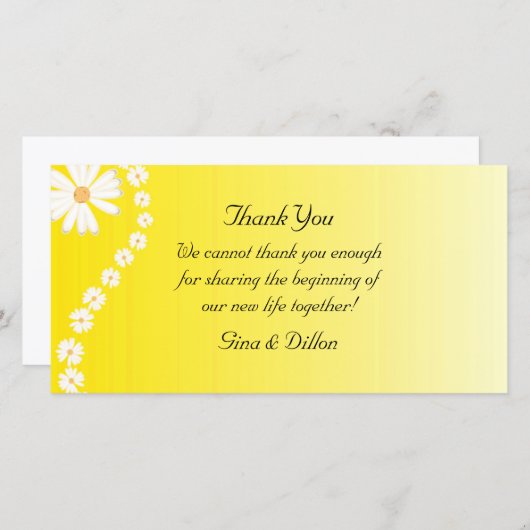 Weddenschap Hartelijk dank Bedankkaart (Voorkant / Achterkant)