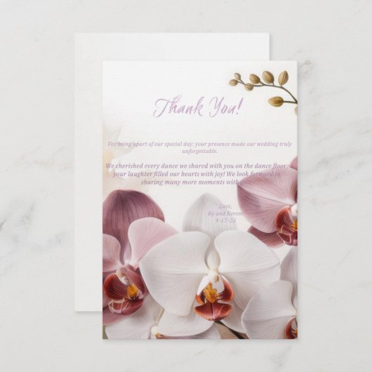 Weddenschap Hartelijk dank Bedankkaart (Voorkant / Achterkant)