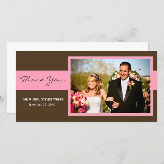 Weddenschap Hartelijk dank Bedankkaart (Voorkant / Achterkant)