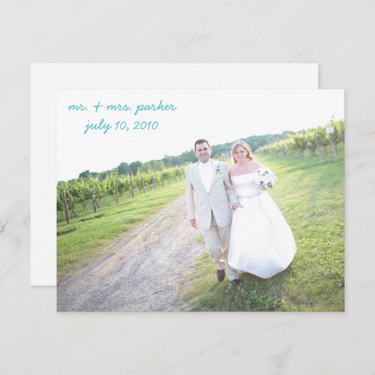 Weddenschap Hartelijk dank Bedankkaart (Voorkant / Achterkant)