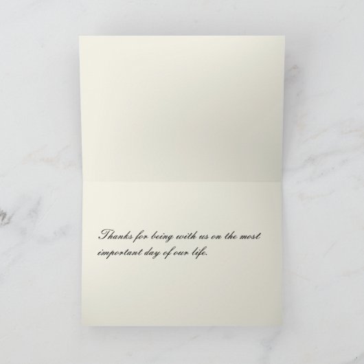 Weddenschap Hartelijk dank Bedankkaart (Binnen)