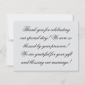 Weddenschap Hartelijk dank Bedankkaart (Achterkant)