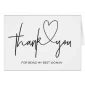 Weddenschap Hartelijk dank Beste vrouwenkaart (Voorkant Horizontaal)