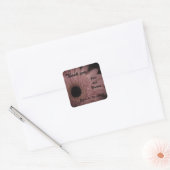 Weddenschap Hartelijk dank Bleke roze kleurige env Vierkante Sticker (Envelop)
