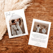 Weddenschap Hartelijk dank | Boho Arch Foto bedank Kaart