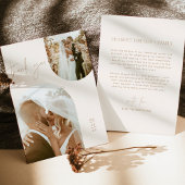 Weddenschap Hartelijk dank | Boho Arch Foto bedank Kaart