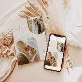 Weddenschap Hartelijk dank | Boho Arch Foto bedank Kaart